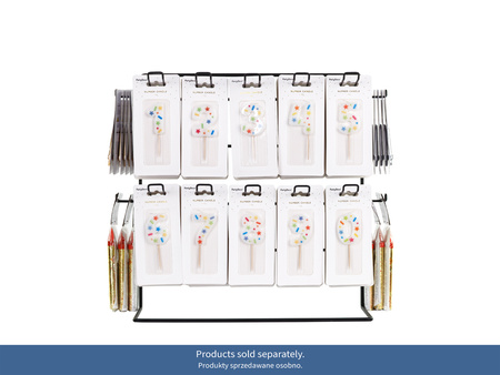 Metal Display Stand for Candles Black 43x21x41 cm