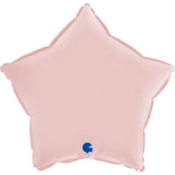 Folienballon - Satin Pastell Rosa Stern 46 cm, Grabo