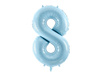 The number 8 Foil balloon, 86cm, light blue