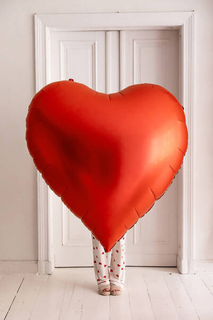 Foil Balloon Red Heart XXL, Valentine's Day, 136x129 cm