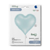 Foil balloon heart blue Satin Pastel Blue 45cm