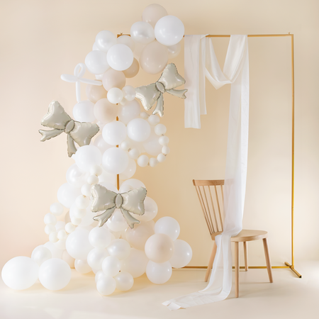 Folienballon Schleifen beige 55 x 42cm 3Stk