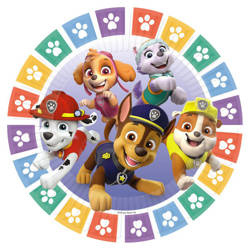 Paw Patrol colored paper plates 23 cm, 8 pcs.