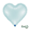 Folienballon Herz blau Satin Pastel Blue 45cm