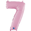 Folienballon Nummer 7 Rosa Pastellrosa, 66 cm Grabo