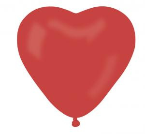 Pastell Herzballons Dunkelrot 15cm 100 Stk