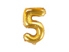 Folienballon, Zahl 5, 35 cm, Gold
