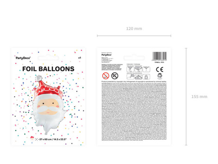 Folienballon Santa Claus, 60 cm