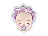 Foil balloon, Baby, girl, pink, 40 x 45 cm