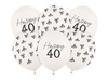Ballons 30 cm, Set zum 40. Geburtstag, Pastell Off-White