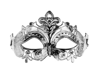 Carnival mask silver 17x9cm