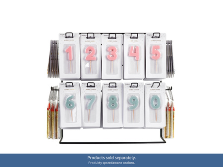 Metal Display Stand for Candles Black 43x21x41 cm