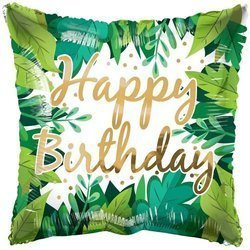 ECO Folienballon, Kissen, Happy Birthday, 46 cm