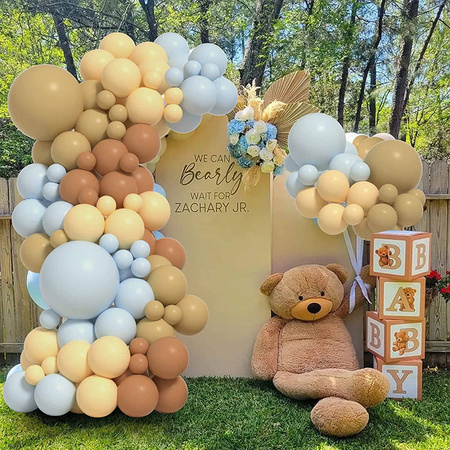 Balloon Garland Brown & Blue, 126 pcs.
