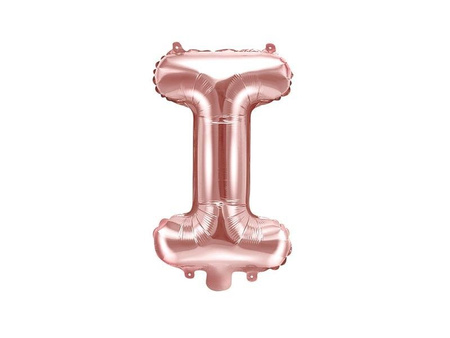 Foil balloon Letter I, 35cm, Rose Gold rose gold