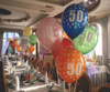 Latex balloons with number '80', 30cm metallic mix various colors (1 op. / 6 pcs.)