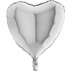 Foil Balloon - Silver Heart 46 cm Grabo