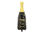Happy New Year Flasche Folienballon, 39,5x98 cm
