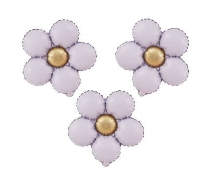 Folienballon Lila Gänseblümchen 51x43 cm 3 Stk