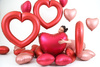 Foil balloon - red, cherry heart 70 cm, Satin Grabo