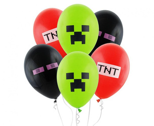 Gemar Latexballons, Minecraft Blöcke, Premium, 30 cm, 6 Stk