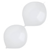 Latex-Ballons mit Stecker Weiß, Decorator Standard E-Link Frosty White, 30cm, 50 Stk.