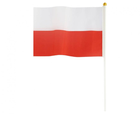 Polish Flag on a stick 30 x 45 cm 