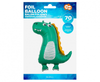 Foil balloon green dinosaur (drawing) 89 cm