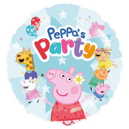 The foil balloon round Peppa Pig,Peppa's Party 43 cm