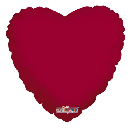 Folienballon Rotes Burgundy Herz, 46 cm