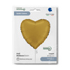 Folienballon Herz Satiniert Gold, 46 cm, Grabo