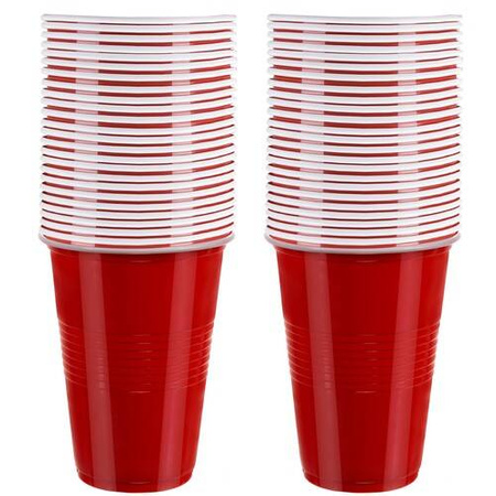 Bier-Pong-Spiel, 50 Becher