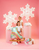 Foil balloon 38'' Snowflake transparent foil