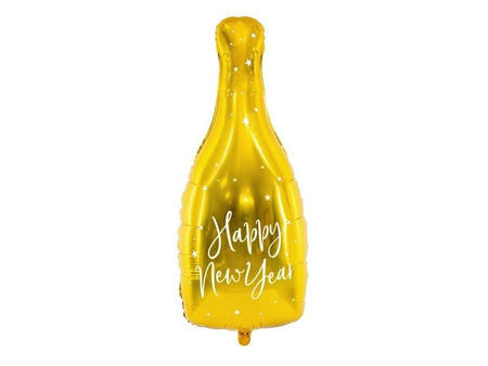 Foil balloon Bottle Happy New Year, 32x82cm, gold