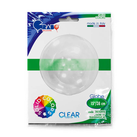 Balloon Transparent 15 'Globe Banner with 4D valve