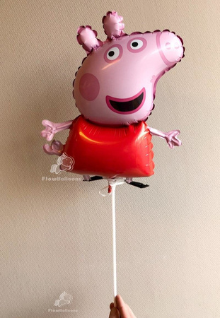 The foil balloon - Pig Peppa 36 cm Grabo on stick