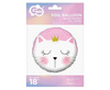 Foil balloon Round kitten, pink, 45 cm