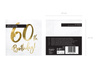 '60th Birthday' napkins for 60th birthday, white, 33x33cm (1 op. / 20 pcs)