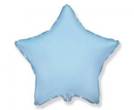 Sternförmiger Folienballon, hell blau, 46 cm