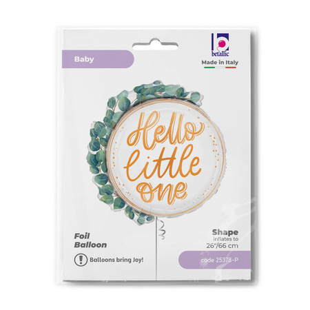 Foil Balloon - Hello Little One, Eucalyptus, 66cm