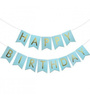 Garland Birthday - Banner HAPPY BIRTHDAY, 20cm XXL, blue