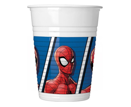 Spiderman Team up plastic cups, 200 ml, 8 pcs