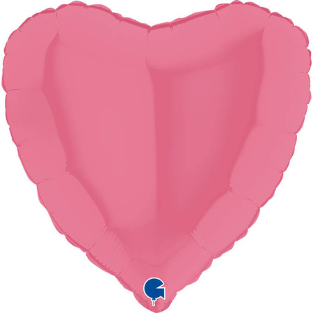Folienballon - Pastellrosa, Gummiballon Herz 46 cm, Grabo