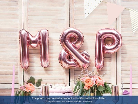 Foil balloon Letter K, 35cm, Rose Gold rose gold