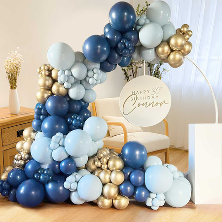 Ballongirlande, blau und marineblau Set 100 el.