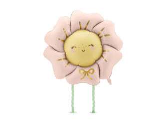 Foil Balloon Flower – blush pink, 104x104 cm