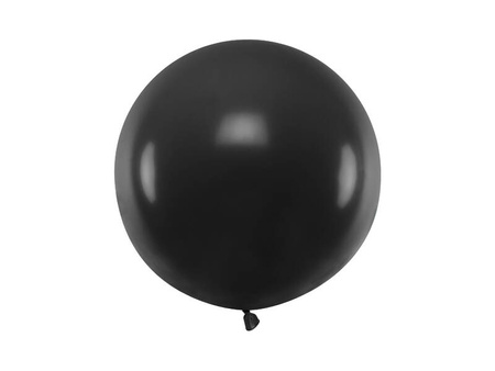 Round balloon, Pastel Black, 60 cm, 1 pcs