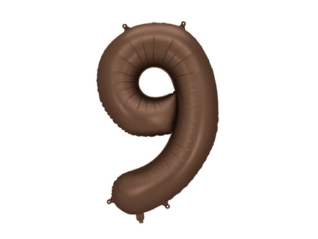 Foil Balloon Number ''9", 86cm, Navy, Satin