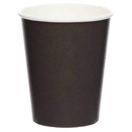 Black Paper Cups, 237 ml, 8 pcs