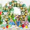 Forest-themed green balloon garland, 100 pieces.